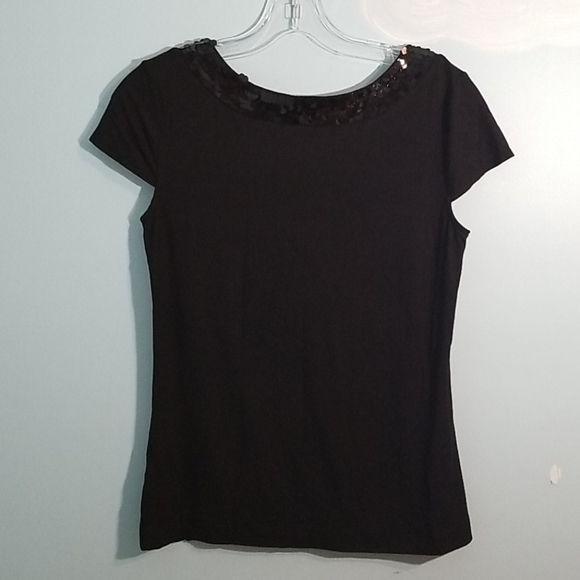Suzy Shier black shirt with sequins XL - Picture 2 of 8